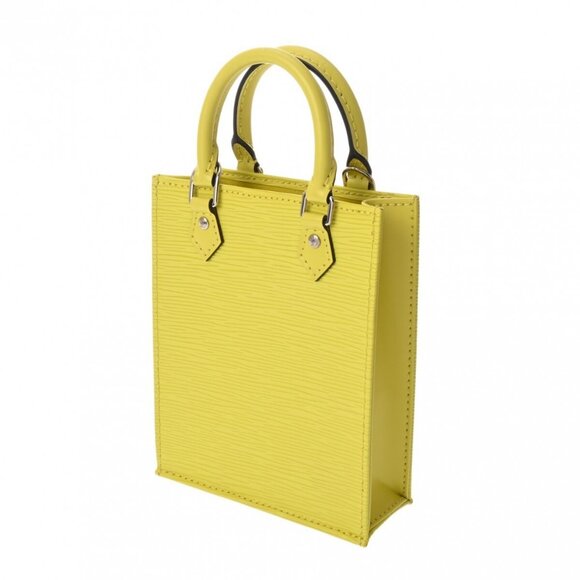 LOUIS VUITTON Epi Petit Sac Plat 2WAY Jaune Sedra - Picture 3 of 12